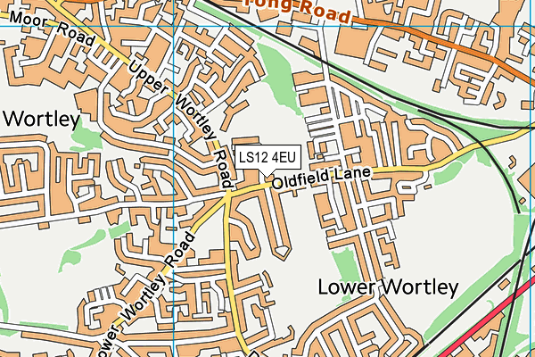Oldfield Lane (Closed) map (LS12 4EU) - OS VectorMap District (Ordnance Survey)