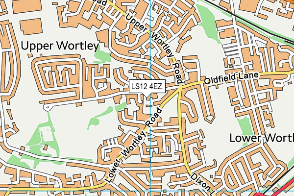 LS12 4EZ map - OS VectorMap District (Ordnance Survey)