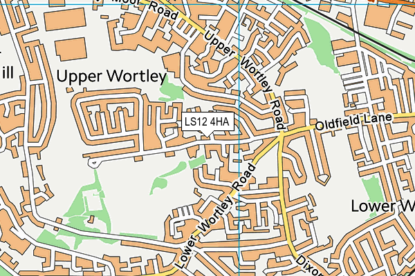 LS12 4HA map - OS VectorMap District (Ordnance Survey)