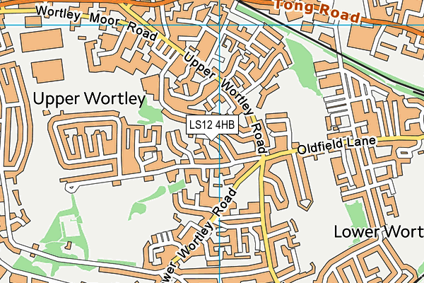 LS12 4HB map - OS VectorMap District (Ordnance Survey)