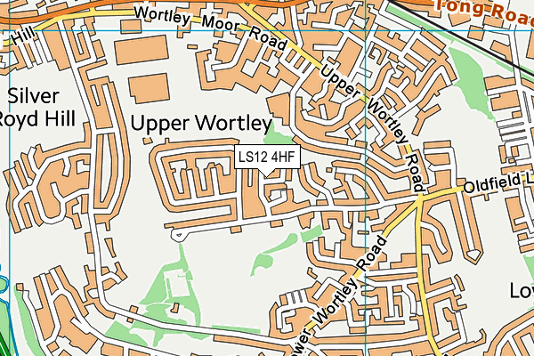 LS12 4HF map - OS VectorMap District (Ordnance Survey)