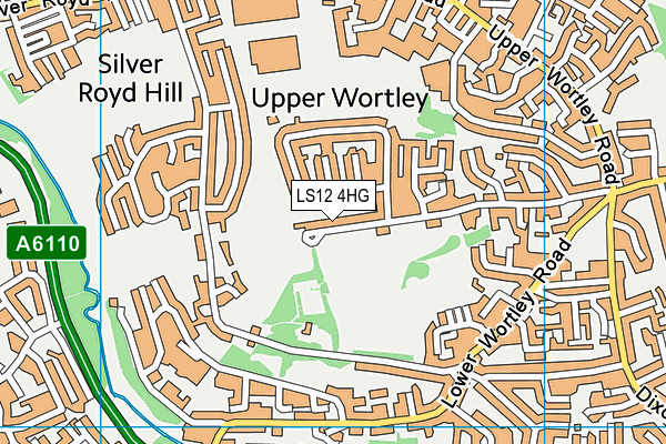Western Flatts Cliff Park map (LS12 4HG) - OS VectorMap District (Ordnance Survey)