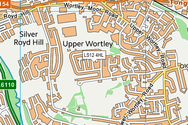 LS12 4HL map - OS VectorMap District (Ordnance Survey)