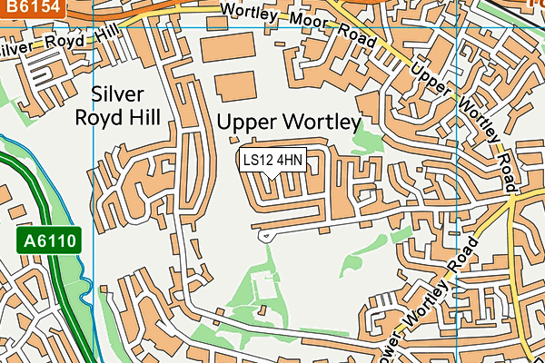 LS12 4HN map - OS VectorMap District (Ordnance Survey)