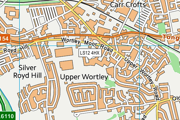 LS12 4HX map - OS VectorMap District (Ordnance Survey)