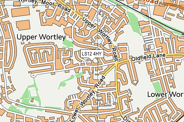 LS12 4HY map - OS VectorMap District (Ordnance Survey)