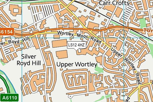LS12 4HZ map - OS VectorMap District (Ordnance Survey)