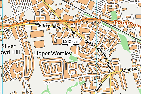 LS12 4JB map - OS VectorMap District (Ordnance Survey)