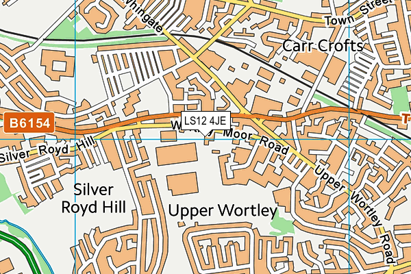 LS12 4JE map - OS VectorMap District (Ordnance Survey)