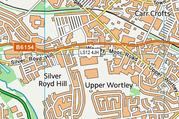 LS12 4JH map - OS VectorMap District (Ordnance Survey)
