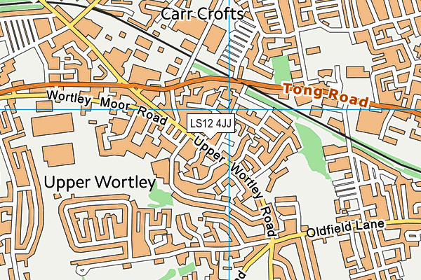 LS12 4JJ map - OS VectorMap District (Ordnance Survey)