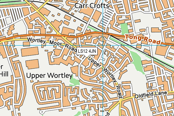 LS12 4JN map - OS VectorMap District (Ordnance Survey)