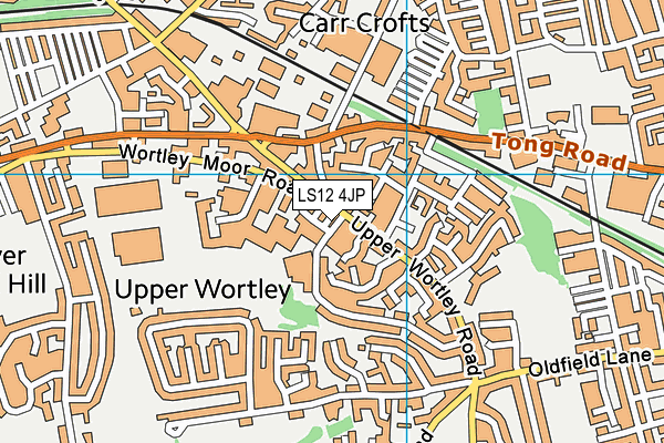 LS12 4JP map - OS VectorMap District (Ordnance Survey)