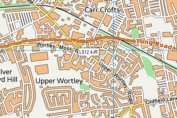 LS12 4JR map - OS VectorMap District (Ordnance Survey)