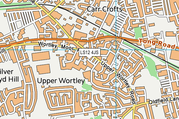 LS12 4JS map - OS VectorMap District (Ordnance Survey)