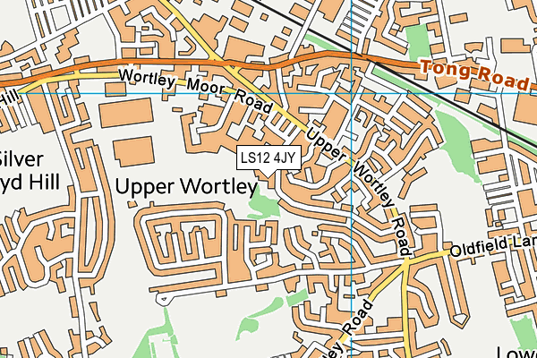 LS12 4JY map - OS VectorMap District (Ordnance Survey)