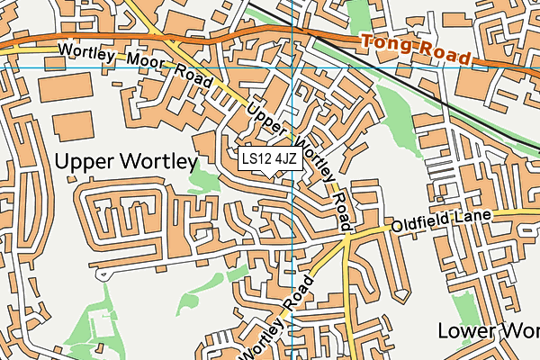 LS12 4JZ map - OS VectorMap District (Ordnance Survey)