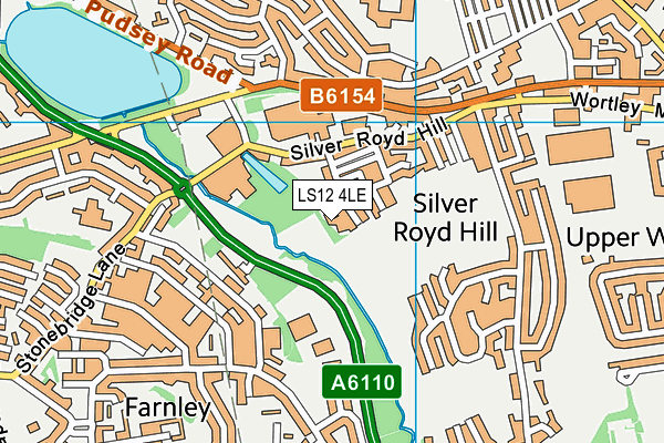 LS12 4LE map - OS VectorMap District (Ordnance Survey)