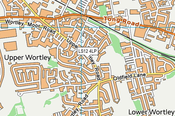 LS12 4LP map - OS VectorMap District (Ordnance Survey)