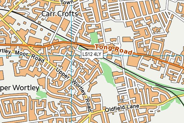 LS12 4LY map - OS VectorMap District (Ordnance Survey)