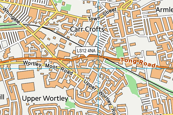 LS12 4NA map - OS VectorMap District (Ordnance Survey)