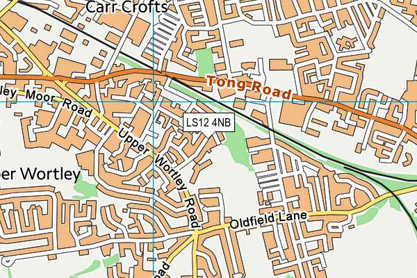 LS12 4NB map - OS VectorMap District (Ordnance Survey)