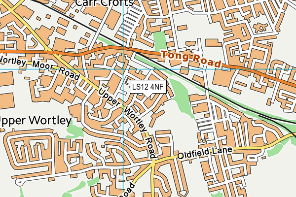 LS12 4NF map - OS VectorMap District (Ordnance Survey)