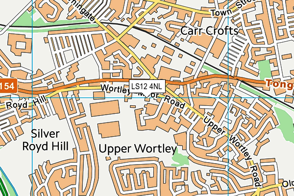 LS12 4NL map - OS VectorMap District (Ordnance Survey)