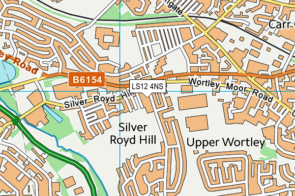 LS12 4NS map - OS VectorMap District (Ordnance Survey)