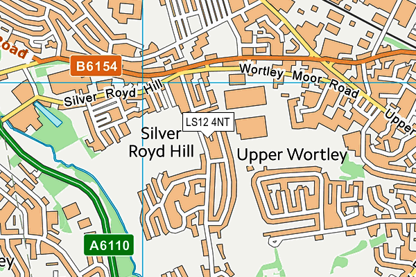 Wortley Football Club map (LS12 4NT) - OS VectorMap District (Ordnance Survey)