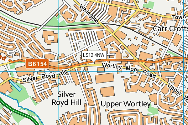 LS12 4NW map - OS VectorMap District (Ordnance Survey)