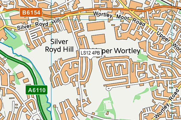 LS12 4PB map - OS VectorMap District (Ordnance Survey)