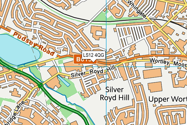 LS12 4QG map - OS VectorMap District (Ordnance Survey)