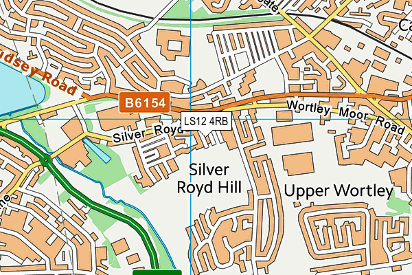 LS12 4RB map - OS VectorMap District (Ordnance Survey)