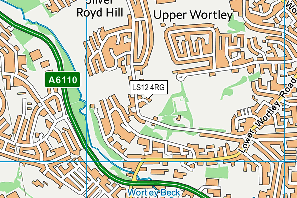 LS12 4RG map - OS VectorMap District (Ordnance Survey)