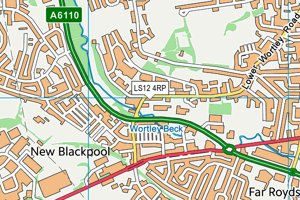 LS12 4RP map - OS VectorMap District (Ordnance Survey)