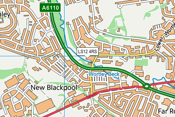 LS12 4RS map - OS VectorMap District (Ordnance Survey)