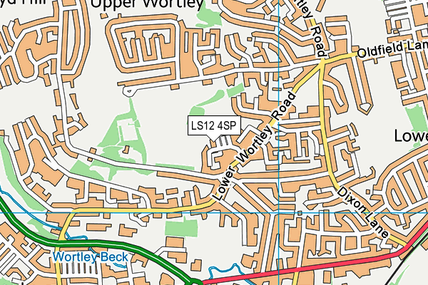 LS12 4SP map - OS VectorMap District (Ordnance Survey)