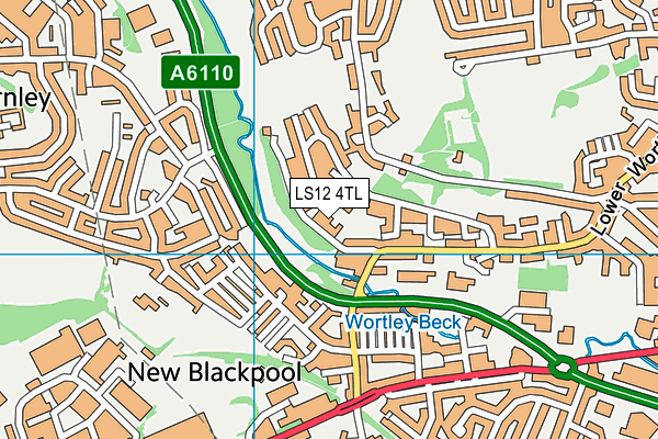 LS12 4TL map - OS VectorMap District (Ordnance Survey)