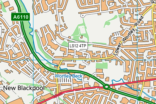 LS12 4TP map - OS VectorMap District (Ordnance Survey)