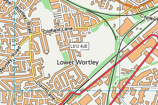 LS12 4UE map - OS VectorMap District (Ordnance Survey)