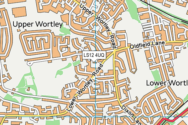 LS12 4UQ map - OS VectorMap District (Ordnance Survey)
