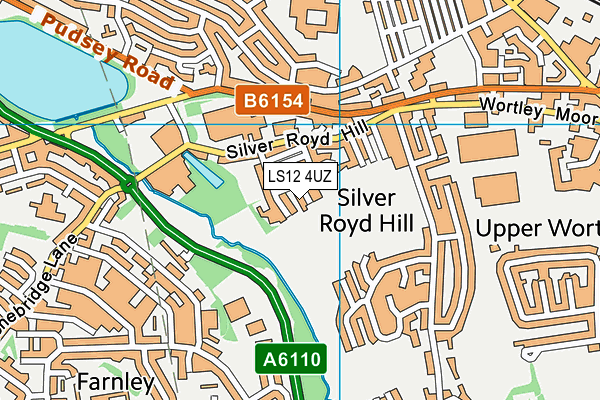 LS12 4UZ map - OS VectorMap District (Ordnance Survey)