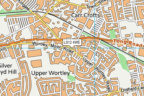 LS12 4WE map - OS VectorMap District (Ordnance Survey)