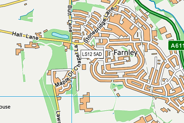 LS12 5AD map - OS VectorMap District (Ordnance Survey)