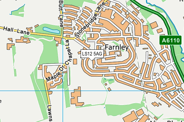 LS12 5AG map - OS VectorMap District (Ordnance Survey)