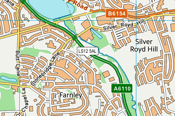 LS12 5AL map - OS VectorMap District (Ordnance Survey)