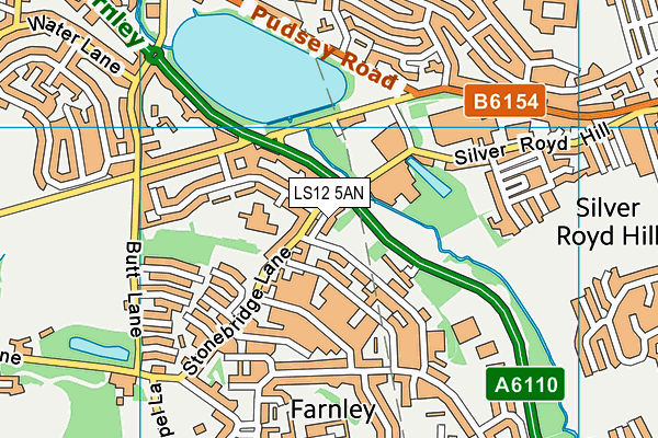 LS12 5AN map - OS VectorMap District (Ordnance Survey)