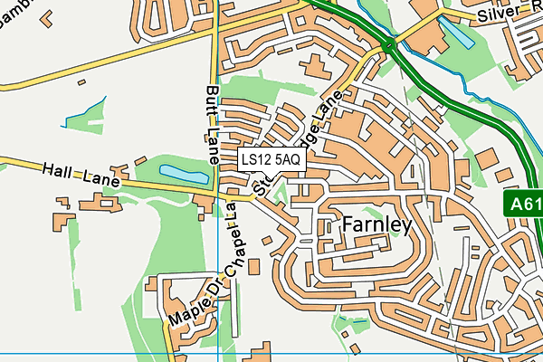 LS12 5AQ map - OS VectorMap District (Ordnance Survey)