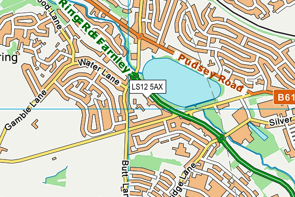 LS12 5AX map - OS VectorMap District (Ordnance Survey)